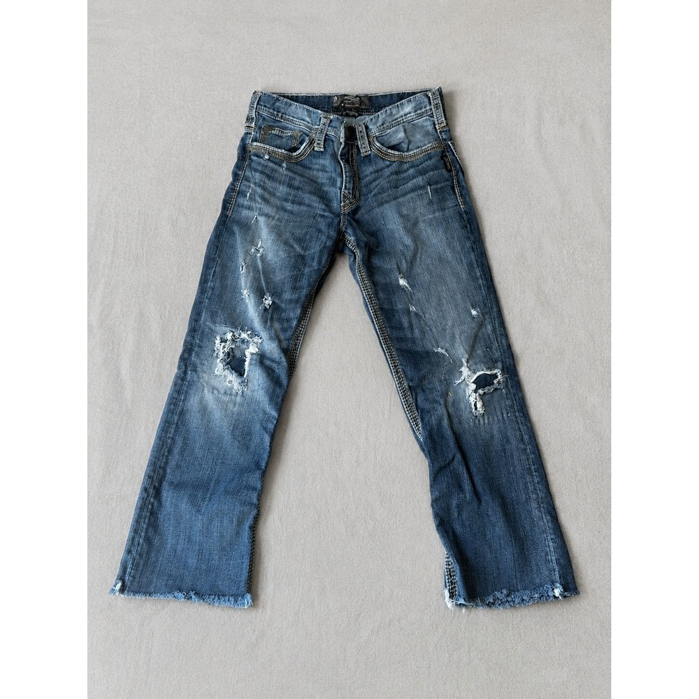 Silver Jeans Co Grayson Distressed Bootcut Jeans W31 L34 Y2K Western